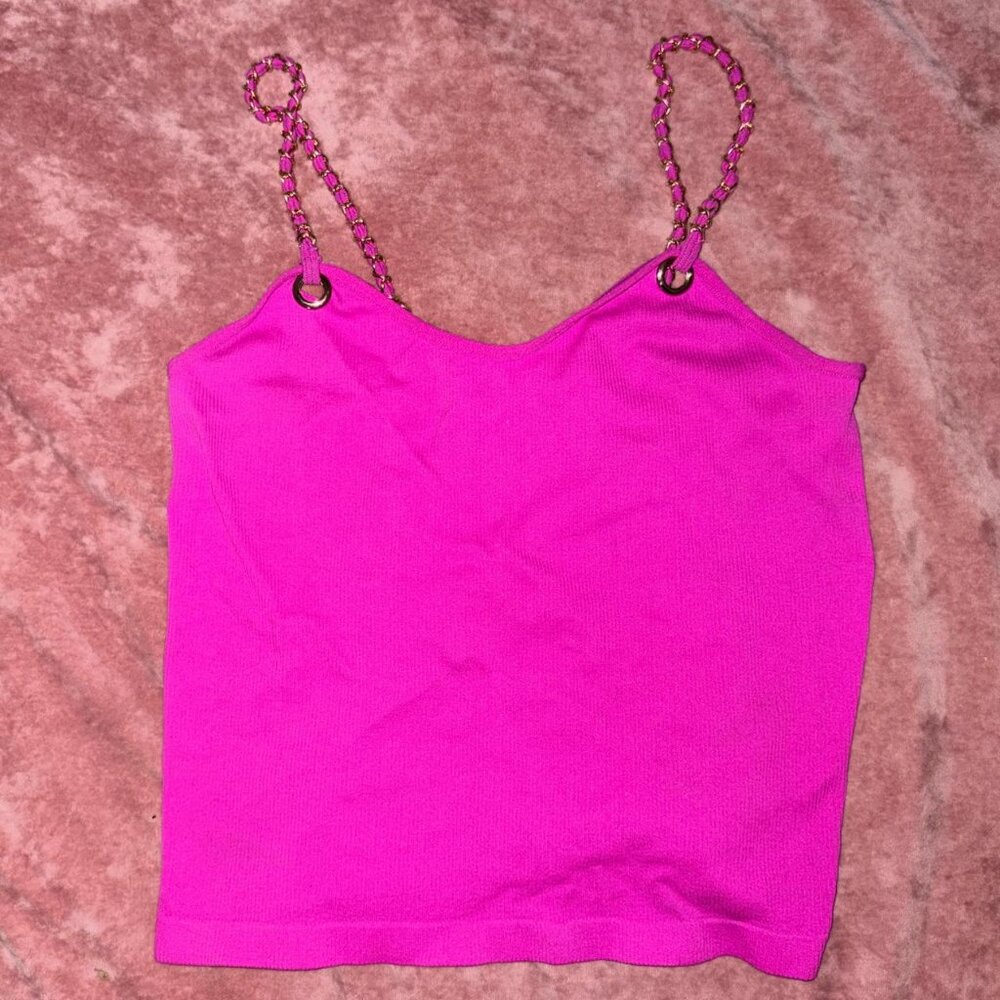 Hot Pink Chain tank top